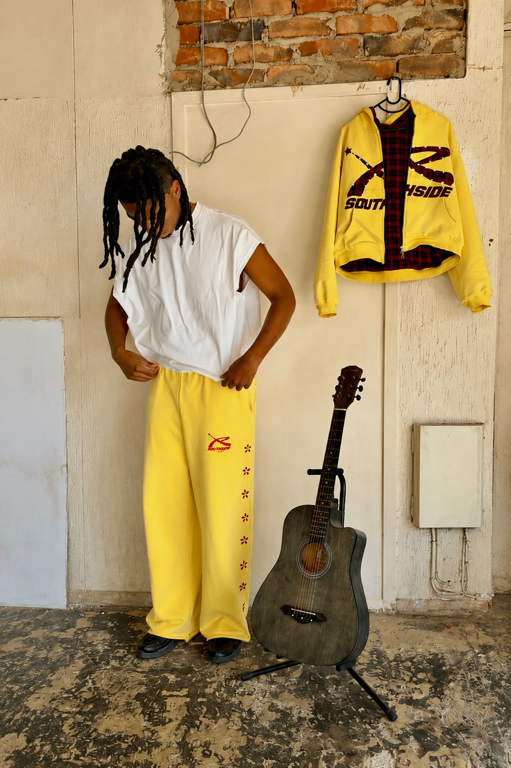 Banana Washed Sweat Suit
